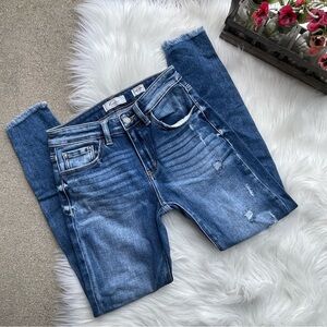 Kancan Signature Distressed Ankle Skinny Jeans Size 25